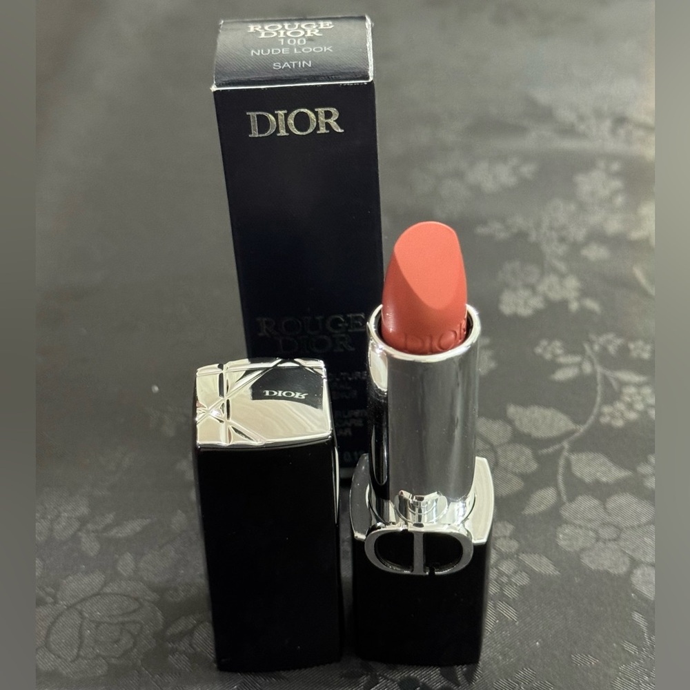 Rouge Dior Hydrating Satin Lipstick in Shade 100 Nude Look (New in Box)